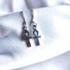 Mini Ankh Cross Hoops