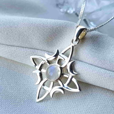 Witch's Knot Moonstone Pendant